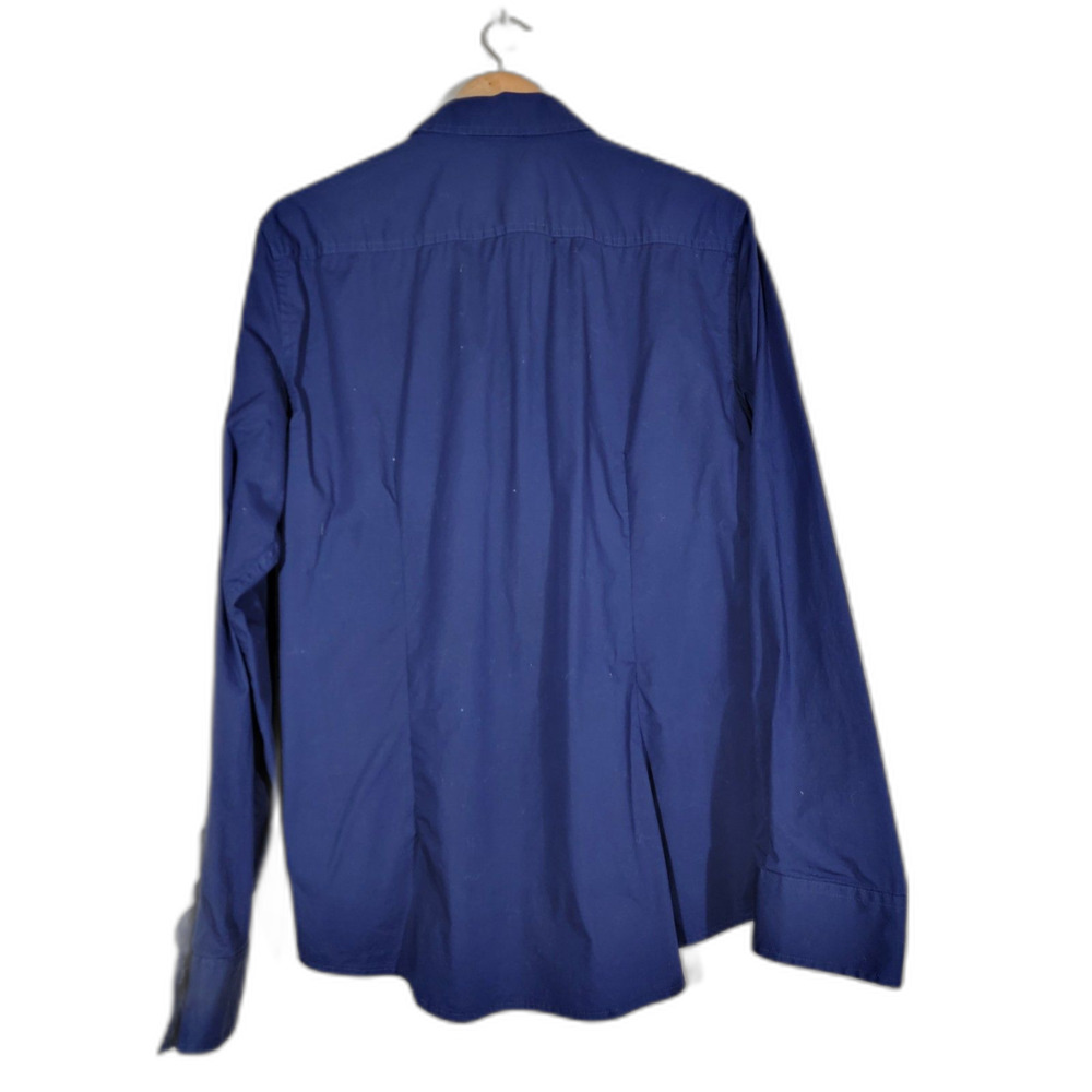 Guess Men's Navy Blue Long Sleeve Button Shirt - Large - Picture 2 of 8